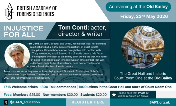 Injustice for All:  Tom Conti at the Old Bailey BAFS event